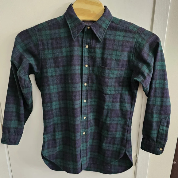 Vintage Pendleton 100% Wool Button Down Flannel Shirt Mens Medium Made‎ in USA - Picture 1 of 3
